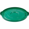 Global Industrial Flat Lid, Green, Plastic 240465GN